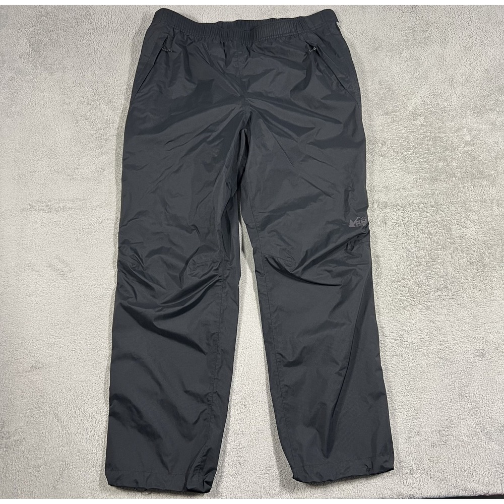 REI Co-op Hydrowall 2.5L Rain Pants Mens XL Black Side Zip Hiking Outdoors